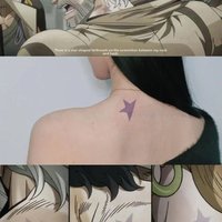 JOJO's Adventure Five-Pointed Star Tattoo Stickers Male Female Long-lasting Waterproof Simulation Clavicle Back Decorations