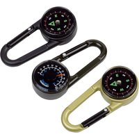 1 pcs Carabiner Compass and Thermometer,3 in 1 Mini Compass Direction Guide Keychain Holder Hook Pocket Mini Survival Compass
