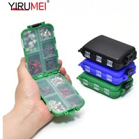 Fishing Tackle Box 10 Compartments Fishing Lure Bait Hook Storage Case Fishing Organizer Tools Accessories