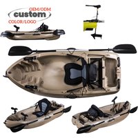 One Person PE Hull Fishing Kayak 2M Dinghy Paddle for Water Play and Rivers LLDPE Material Single Kayak Canoe
