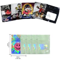 5X6CM Holographic Resealable Pouches Cartoon Mylar Bags Candy Spice Powder Storage Pouch Food Smell Proof Closed Zip Lock Bag
