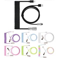 Type C Mechanical Keyboard Coiled USB Keyboard Wire Mechanical Keyboard Aviator Desktop Computer Aviation Connector Accessorise