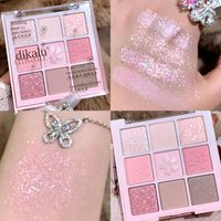 9 Color Eyeshadow Palette Light Pink Eyeshadow Palette Glitter Peach Pearly Eye Shadow Nude Long Lasting Charming Eyes Make Up