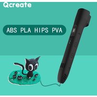 QCREATE – stylo 3D prend en charge ABS PLA HIPS PVA, plage de 60 à 2245 degrés Celsius, température réglable, écran LCD, régulation à 8 vitesses