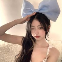 15PCS New Super Large 3D Bow Fabric Hair Hoop Sweet and Cute Hair Clip Photo Exaggerated Head Hoop Show Small Face