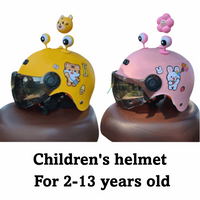 AliExpress NONE New Cartoon Children's Helmet Swinging Frog Eyes Sturdy Bicycle Helmet Breathable Tiger Pattern Safety Helmet Boys and Girls