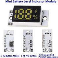 Mini Battery Level Indicator Module 1S 2S 3S 4S Series Lithium Battery Capacity Tester LED Digital Percentage Display Module