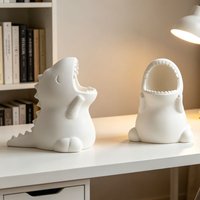 (9*9.3cm) 3D Printed Desk Organizer Kawaii Dino Gift Creative Stationery Stand Home Office Ornaments Cute Dinosaur Pen Holder