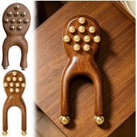 Brass Acupressure Face Gua Sha Massage Tool Meridian-Acupoint Y-Shaped Metal Beads Guasha Face Massage Relaxation Care