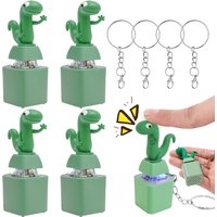 Lizard Key Chains Keyboard Clicker Button Sound Keyring with Colourful Light Stress Relief Anxiety Sensing Toy Fashion Jewelry