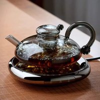 Borosilicate Transparent Glass Teapot, Heat-resistant Electric Ceramic Stove, Heated Afternoon Tea, Coffee Pot, Kettle