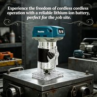 Makita DRT50 Original Brushless Cordless Trimmer, Rechargeable Slotting & Milling Tool for Woodworking(only machine)
