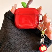 Cute Red Fruit Earphone Case For Apple Airpods 4 3 2 Pro 2 Cover Silicone Headphone Charging Cases For Airpod Pro2 Gen Funda