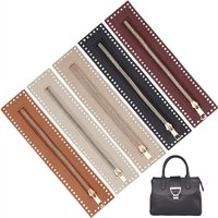 1/2pcs 27cm Long Leather Zipper Useful For Crochet Bag Hardware Soild Zipper Sewing Accessory Useful Handbag PU Leather Zipper