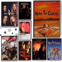 Retro Music A-Alice In Chains Poster HD Anime Hot Theme Singer/OST/Movie-Waterproof Self-Stick Home Decor