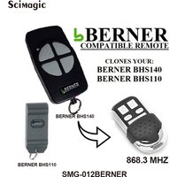 BERNER BHS110 BHS121 BHS130 BHS140 BHS153 BHS211 BHS221 Garage Door Remote Control 868MHz Berner Gate Opener