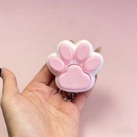 3D Printed Cat Paw Heart Keychain Clicker Pendant Cute Cartoon Bag Hanging Decor for Gift Car Purse