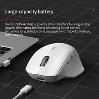 Lenovo Rechargeable Wireless Portable Ergonomic Mouse Dual-Mode Bluetooth/2.4G Long Battery Life Comfort Grip for Office Gaming