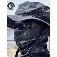 Musion Camouflage Wide Brimmed Hat Balaclava Set Men's Outdoor Sunshade Boonie Cap Fisherman Hat Fishing Sun Protection Hat