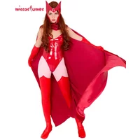 Miccostumes Women's Witch Cosplay Bodysuit Costume with Cloak and Face Covering