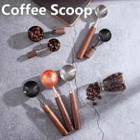 Wooden Measuring Spoon Scoop with Long Handle Bar Kitchen Household Tools High Baking Tool Coffee Powder Measuring Spoon