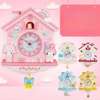 Sanrio New Hello Kitty Kuromi My Melody Cinnamoroll Pompompurin Pochacco Clock Decoration Room Fashion Trend Cute Kawaii Anime