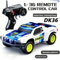 JIKEFUN DK36 1/36 Mini 4WD Short Truck 2.4G High-Speed Off-Road Truck Portable Racing Toy for Boys, New Christmas Gift