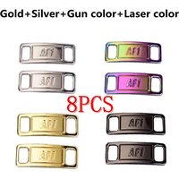8PCS AF1 Diamond Shoe Charms Fashion Laces Buckle Quality Metal Shoelaces Decorations Chapa Air Force Shoes Accessories one