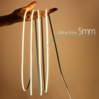 Ultra Bright FCOB COB LED Strip Lights 12V Flexible 5MM PCB Width RA90 Super Thin Neon Tape Decoration Lights For Kitchen Cabine