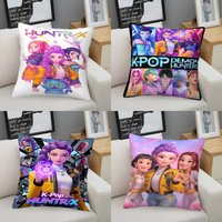 Hasbro Kpop Throw Pillow Anime Girl Group Decorative Cushion Soft Plush Square Nap Pillow For Sofa Bed Car Kids Girls Fans Gift