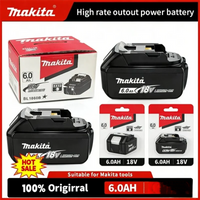 100% original Makita 18V battery 6.0Ah BL1840 rechargeable battery suitable for Makita power tool battery 18V