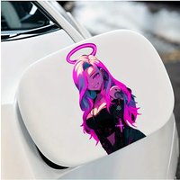 AliExpress NONE 1PC Neon Pink Angel Girl Waterproof Sticker Vinyl Decal for Car Fuel Cap Motorcycle Laptop Decor