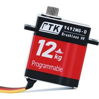 Brushless high-torque 12kg waterproof metal servo TRX4MT 1/18 RC upgrade component fixed-wing robot 180° 360° digital servo