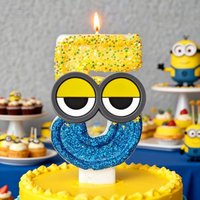 Yellow Banana Man Candle Number 0-9 Birthday Cake Candle Decoration Banana Man Birthday Party Cake Topper Baby Shower Decor Gift