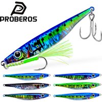 PROBEROS 3D Printed Fast Sinking Metal Jig Lure 1PC 10g 17g 21g 28g 40g Saltwater Shore Casting Fishing Lure Vertical Metal Jig