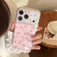 Beautiful Cute Strawberry Star Bowknot Pattern Cartoon Lens Glossy Protective Cover Case For iPhone 17 16 15 14 Pro Max