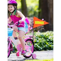 AliExpress NONE Bike Flag with Pole for Safety High Visibility Reflective Bike Flag Golf Cart Accessories for Kids Scooter Wheelchair Outdoor