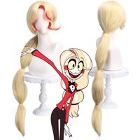 Anime Hazbin Charlie Morningstar Cosplay Wig Adult Women Girls Heat Resistant Synthetic Long Blonde Hair Halloween Party