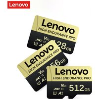 Karta pamięci Lenovo High ENDURANCE 128 GB, szybka karta TF Flash 512 GB, obsługuje 4K V60, karta Micro SD do telefonu, aparatu i drona.