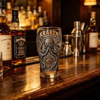 Kraken Beer Glasses Terror of The Deep Nautical Compass Octopus Printed Pint Glass Barware Whiskey Glasses
