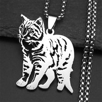 Kawaii Ragdoll Cat Pendant Necklace For Women Men Stainless Steel Gold Silver Color Lovely Pet Kitty Chain Jewelry Gifts