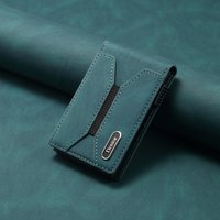 Denior for Magsafe magnetic card bag,press type automatic pop-up multifunctional card box hold 6-10 credit cards leather wallet