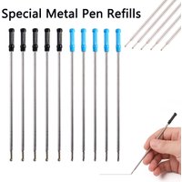 10pcs/lot 11.6cm Special Metal Pen Refills for Ballpoint Pen 1.0mm Ball Pen Refill Blue Black Ink Office Writing Stationery