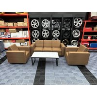 Diorama 1/18 Sofa Model Garage Car Showroom Scene Couch Model Set Workshop Furniture Display Accessories Model