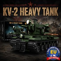 KV-3 Schwerer Panzer MOC Bausatz Militärisches Kriegsmodell Technische Bausteine DIY Spielzeug Festtagsgeschenk für Erwachsene 2000+ Teile