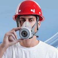 Gas Mask Secruity Protection Chemical Respirator For Miner Painting Spraying Decoration Polishing Half Facepiece Silicone
