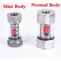 1/4" 3/8" 1/2" 3/4" 1" BSPT Female In-Line 304 Stainless Steel Window Sight Flow Indicator With Impeller Hydraulic Oil Water