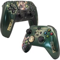 For PS5 & Xbox Series X/S Controller Shell Replacement, Gyro Zeppeli Jojo Housing Case Front Back Cover Touchpad Button