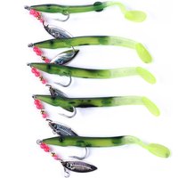 5PCS 11.5cm 6.2g Bass Fishing Spinner Baits Metal Jig Lure Spinner Spoon Artificial Bait for Pike Zander Walleye Fishing Tackle