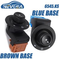NEVOSA 6545.KS For Citroen C2 C3 Berlingo Peugeot Partner Rearview Side Car Mirror Remote Switch Button 185526 1855.26 SMI10667